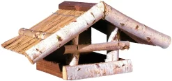 Futterhaus Aus Birkenholz Mit Schilfdach