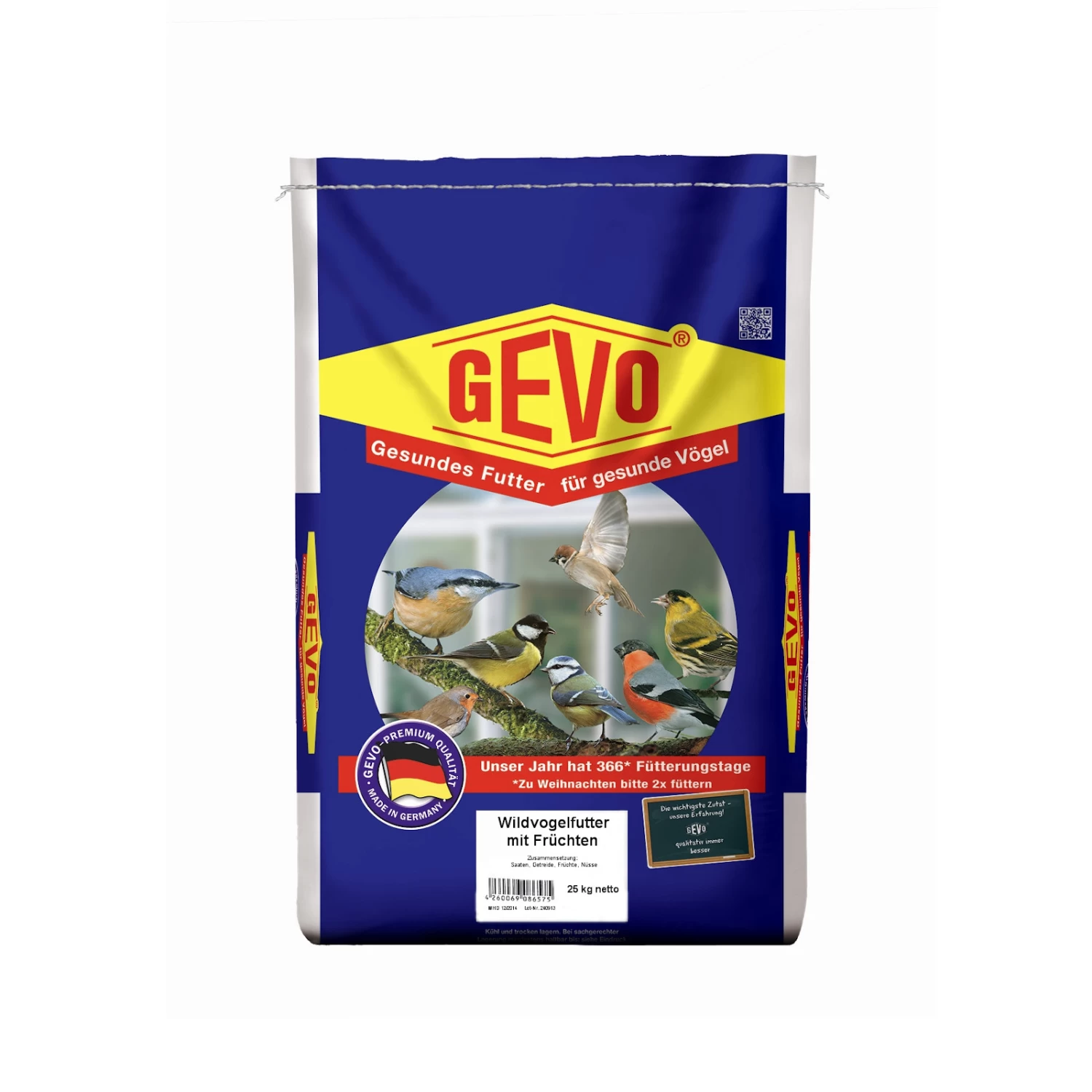 Gevo Wildvogelfutter Mit Früchten 25kg 2 Gevo Wildvogelfutter Mit Früchten 25kg - Image 2